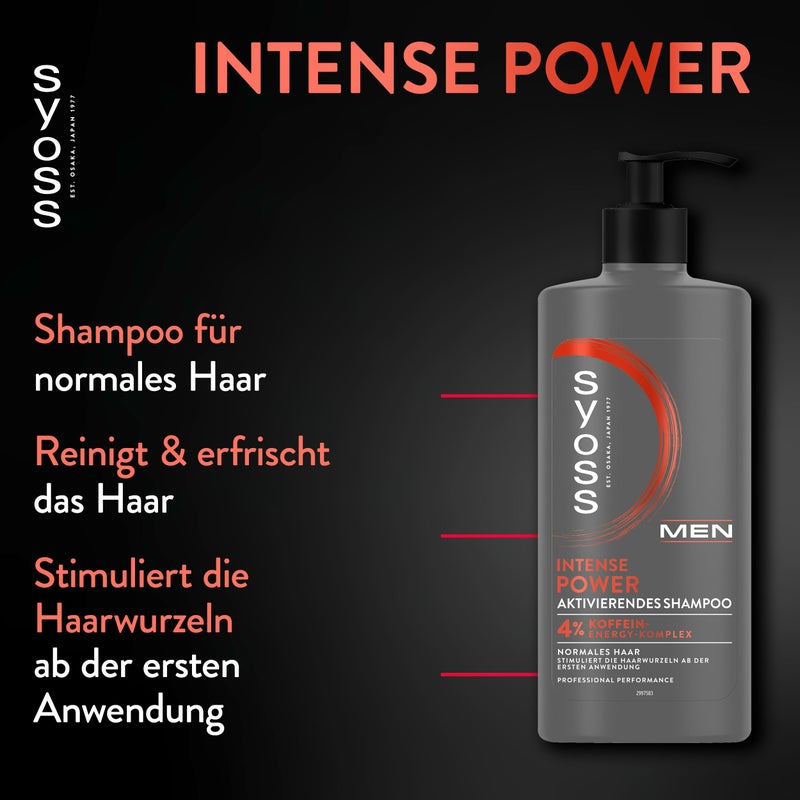Syoss Men Power Shampoo for Strong Hair & Revitalized Hair 440ml - Image 2